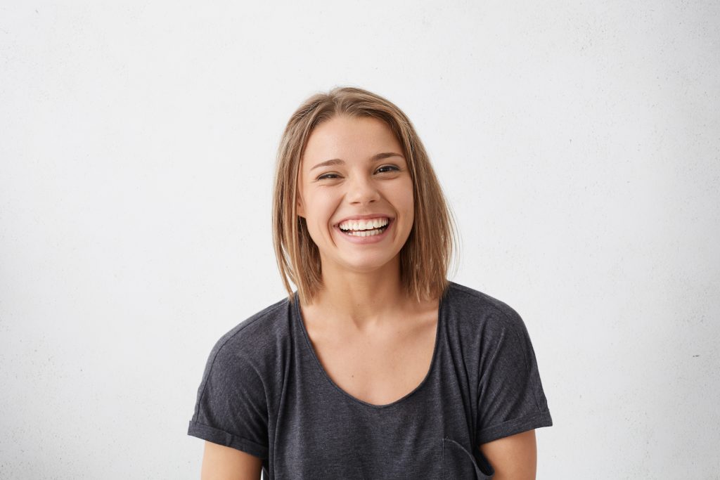 woman smiling