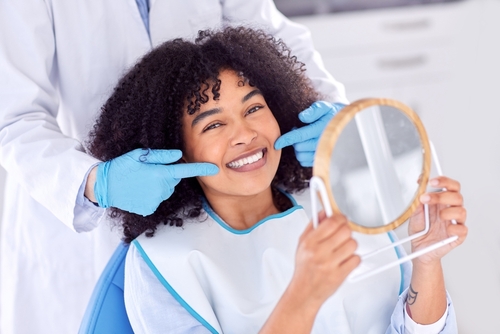 woman at dentist