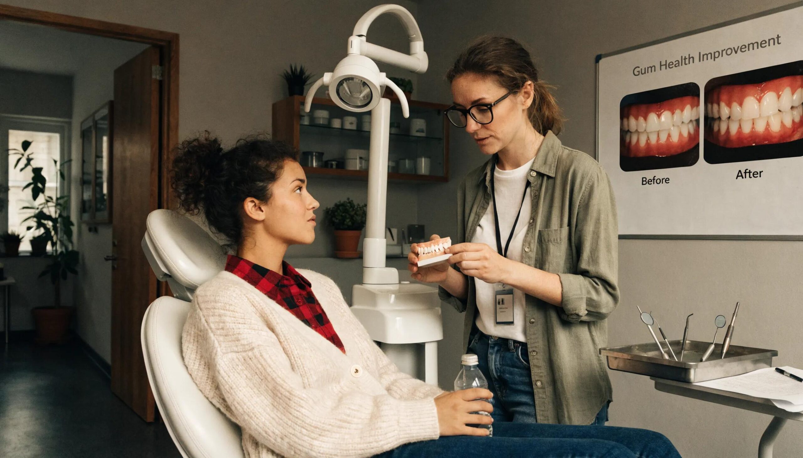 woman at dental office